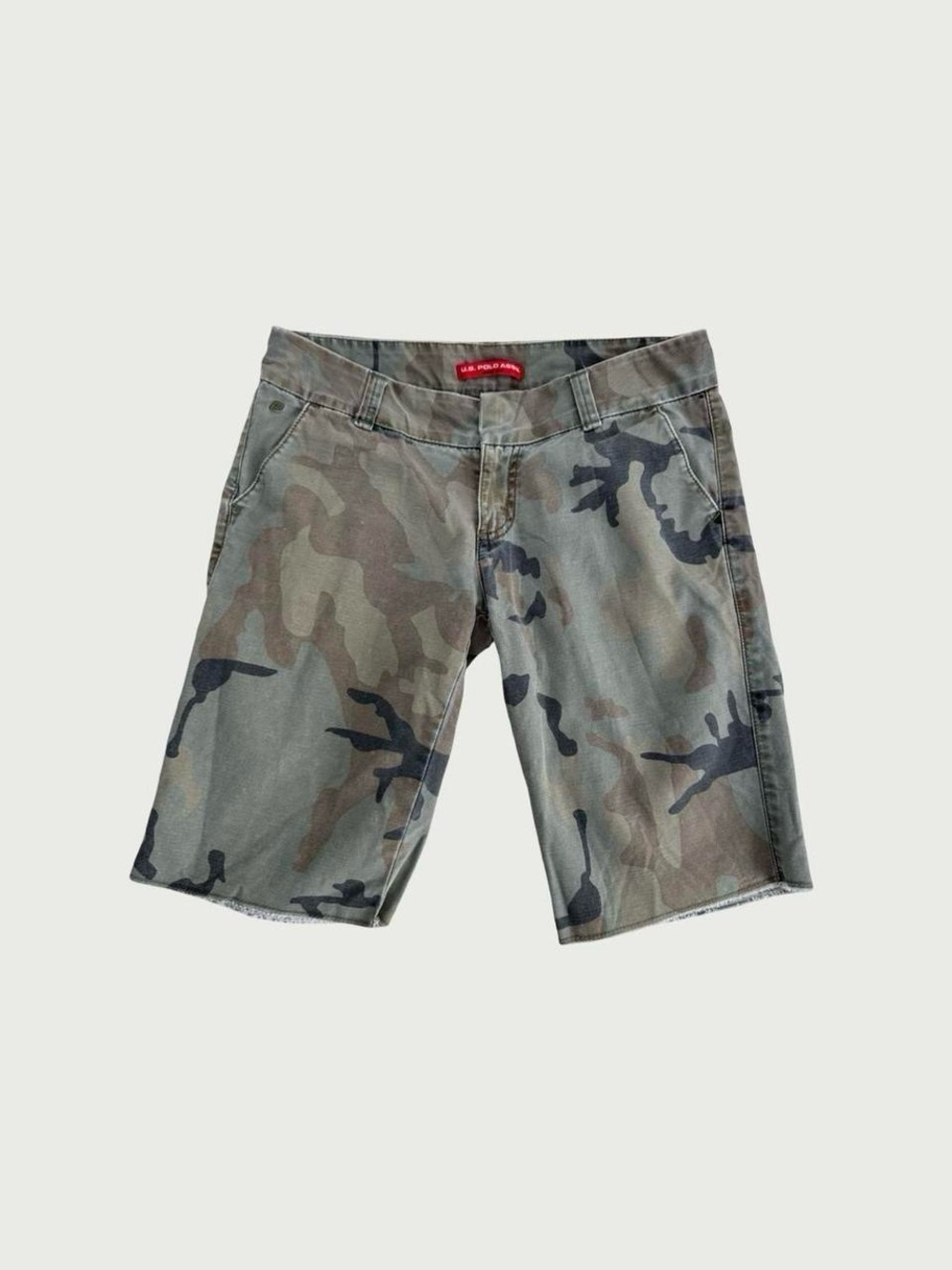 Low Rise Camo Bermuda Shorts